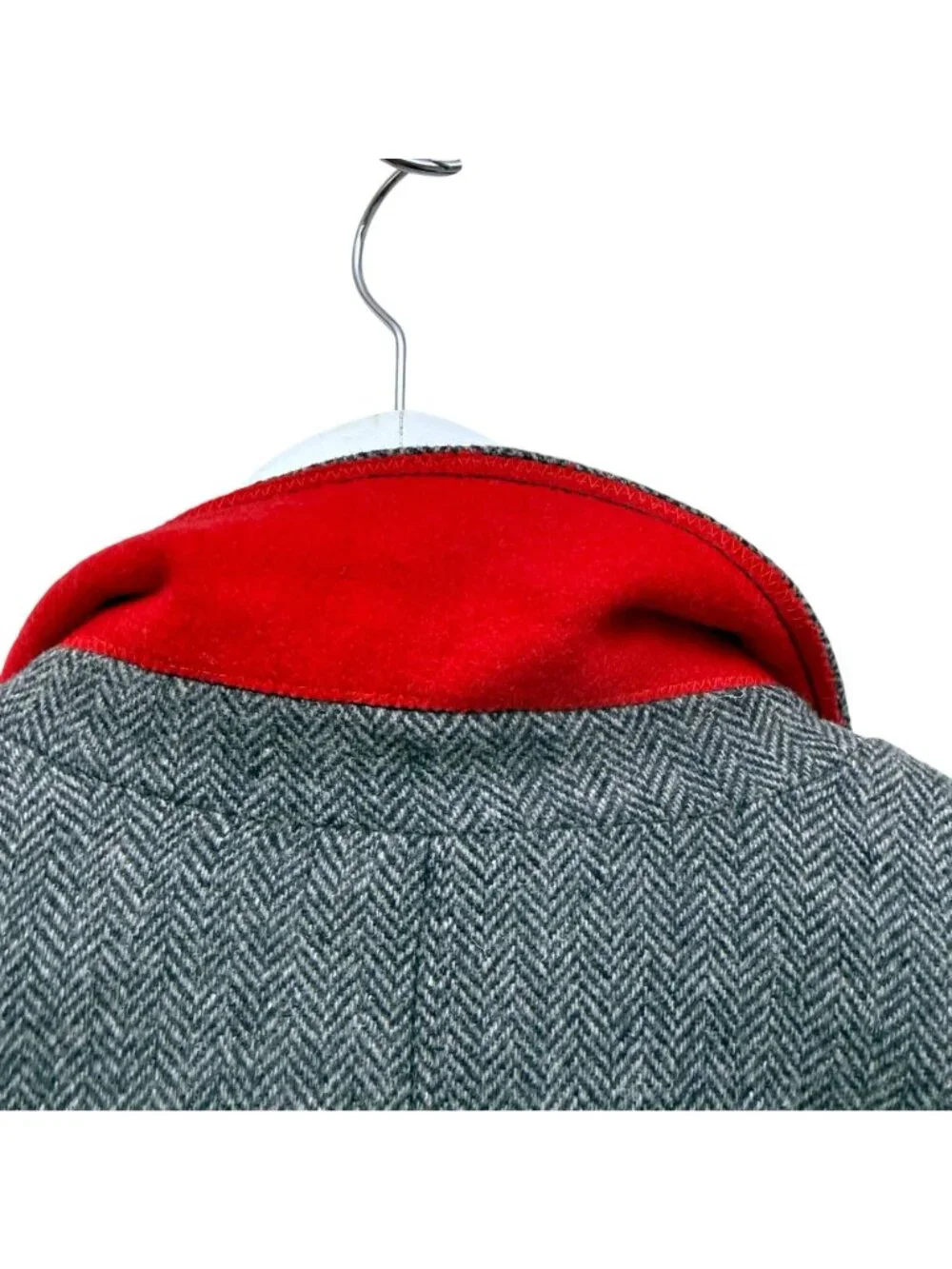 GAP Boys Herringbone Blazer Gray Tweed Small Size 6-7 Wool Blend Jacket Preppy